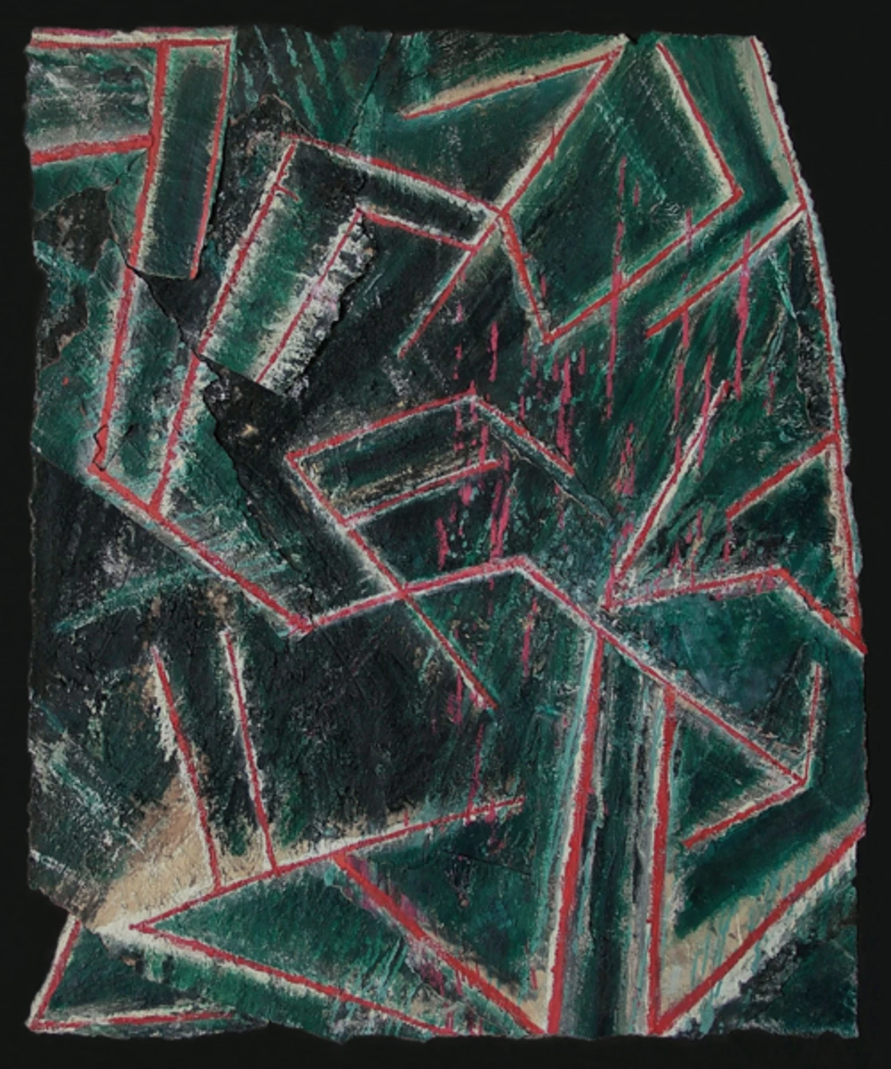 Fragment (Sigatures to RE’s diary), 1992 - oil, wallboard, 120 x 100 cm