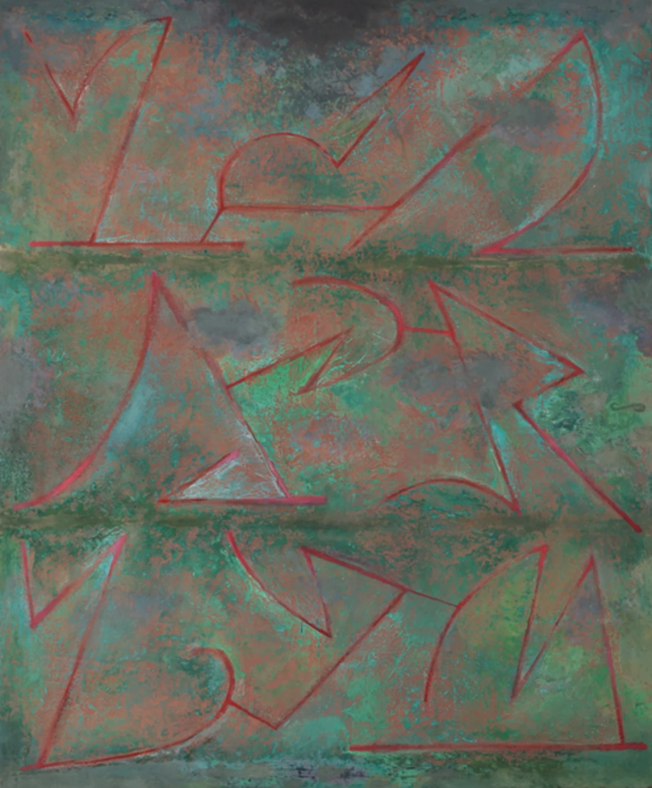 Three Verses, 1994 - egg tempera, wallboard, 120 x 100 cm