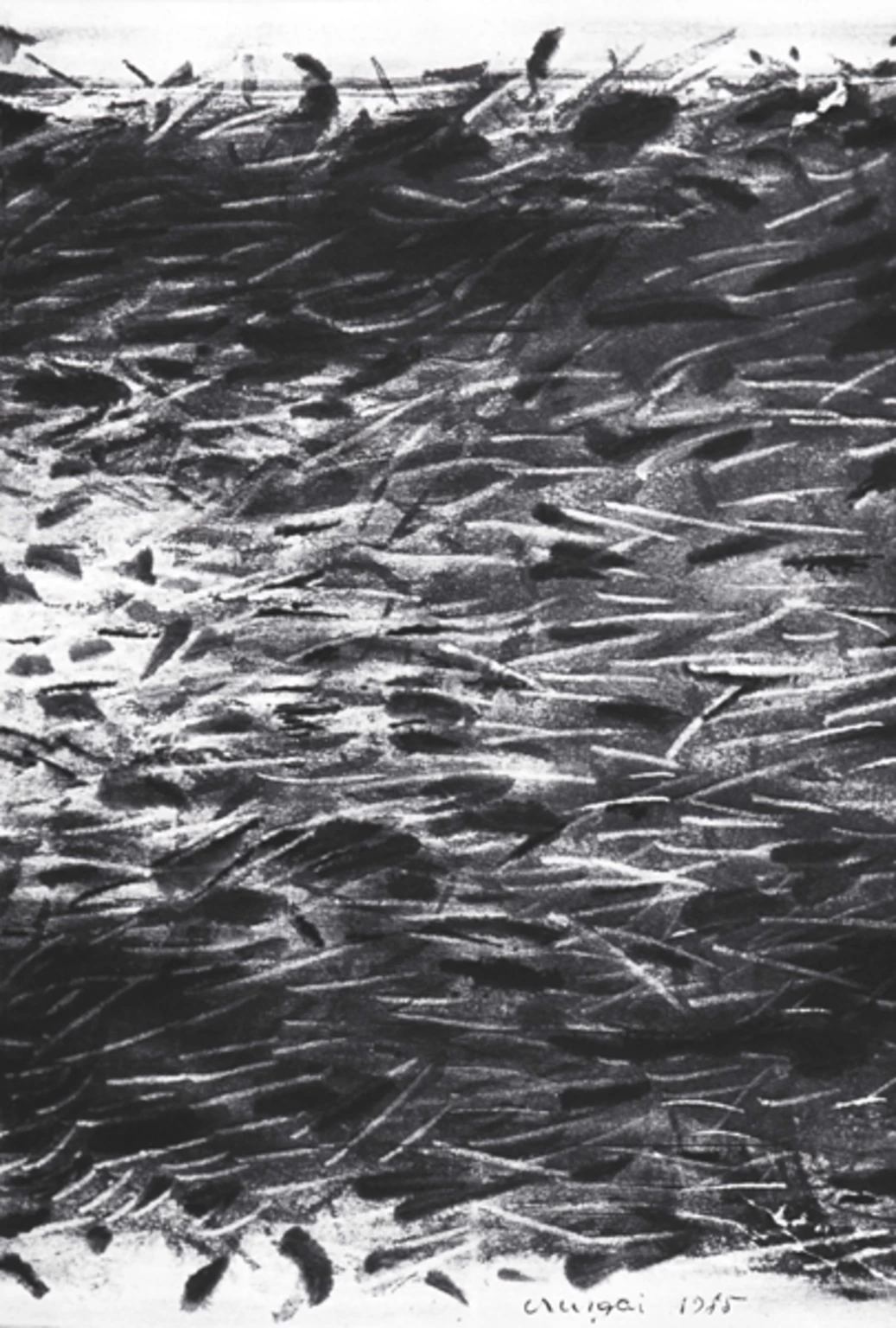 Flow, 1985 - paper, clack ink, 58 x 40 cm