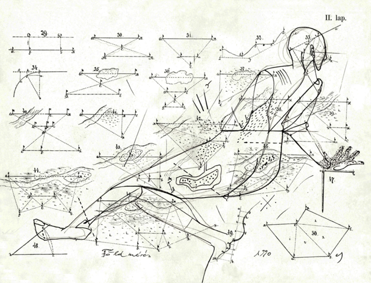 Survey I., 1990 - paper, clack ink, 21 x 27,4 cm