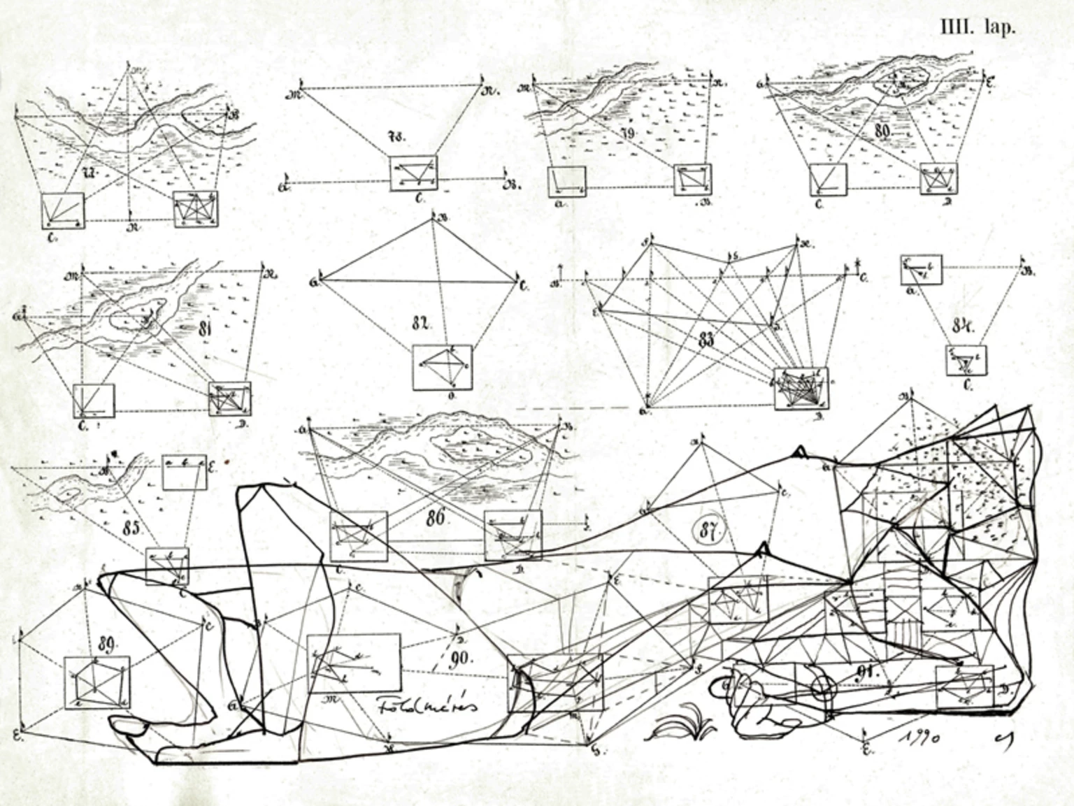 Survey III., 1990 - paper, clack ink, 21 x 27,4 cm