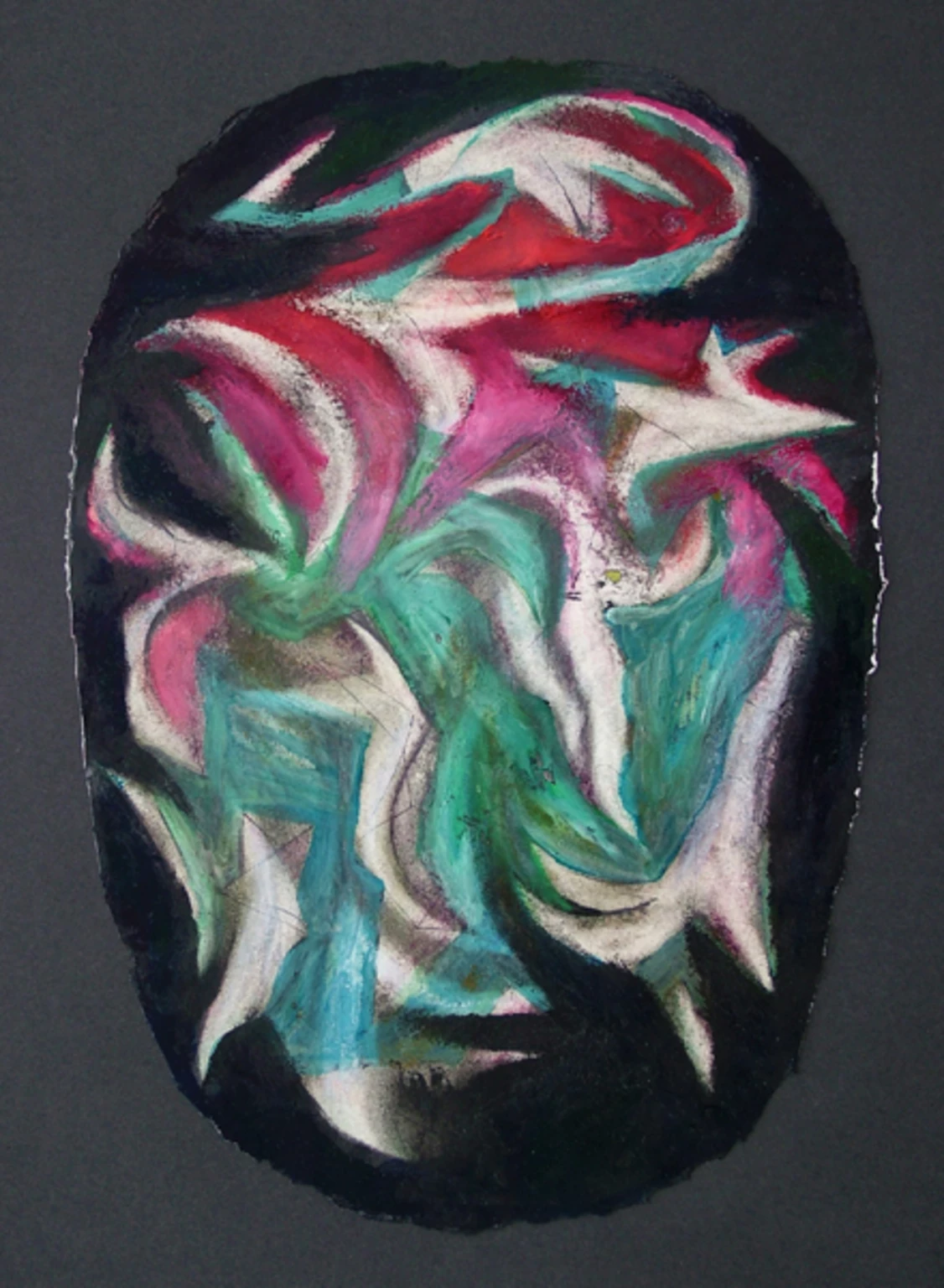 Beszélő, 1992 - vegyes technika, papír, 37 x 25 cm