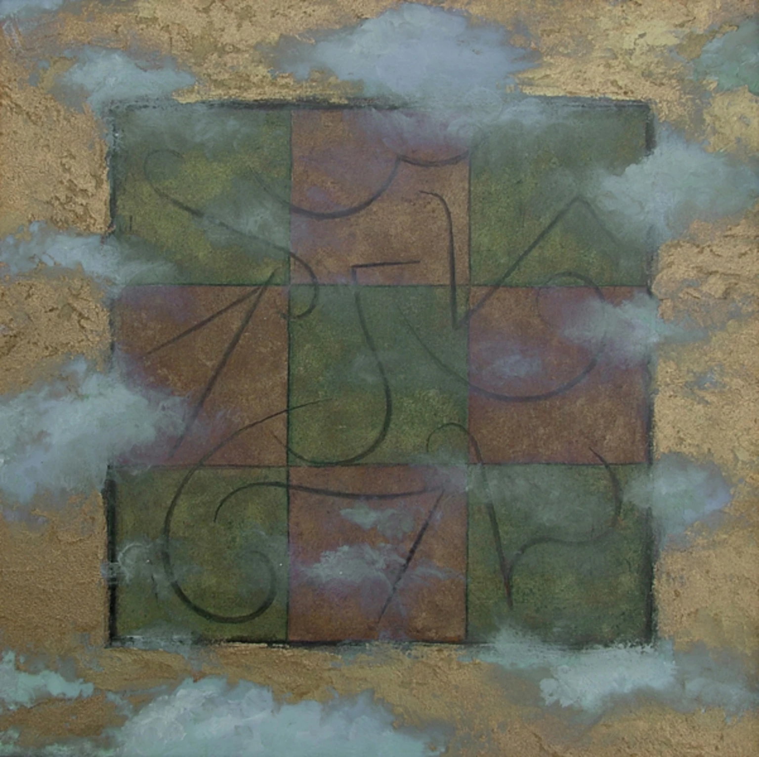 Magic square, 1995 - egg tempera, oil, wood, 24,5 x 24,5 cm