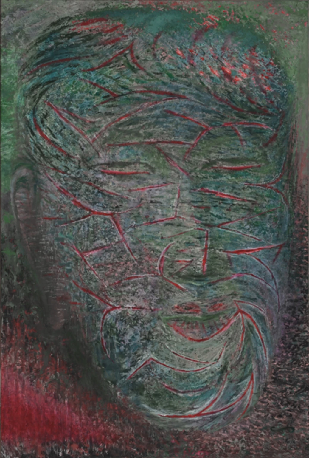 Tudtam, hogy találkozunk, 1988-95 - tojástempera, olaj, farost, 118 x 80 cm