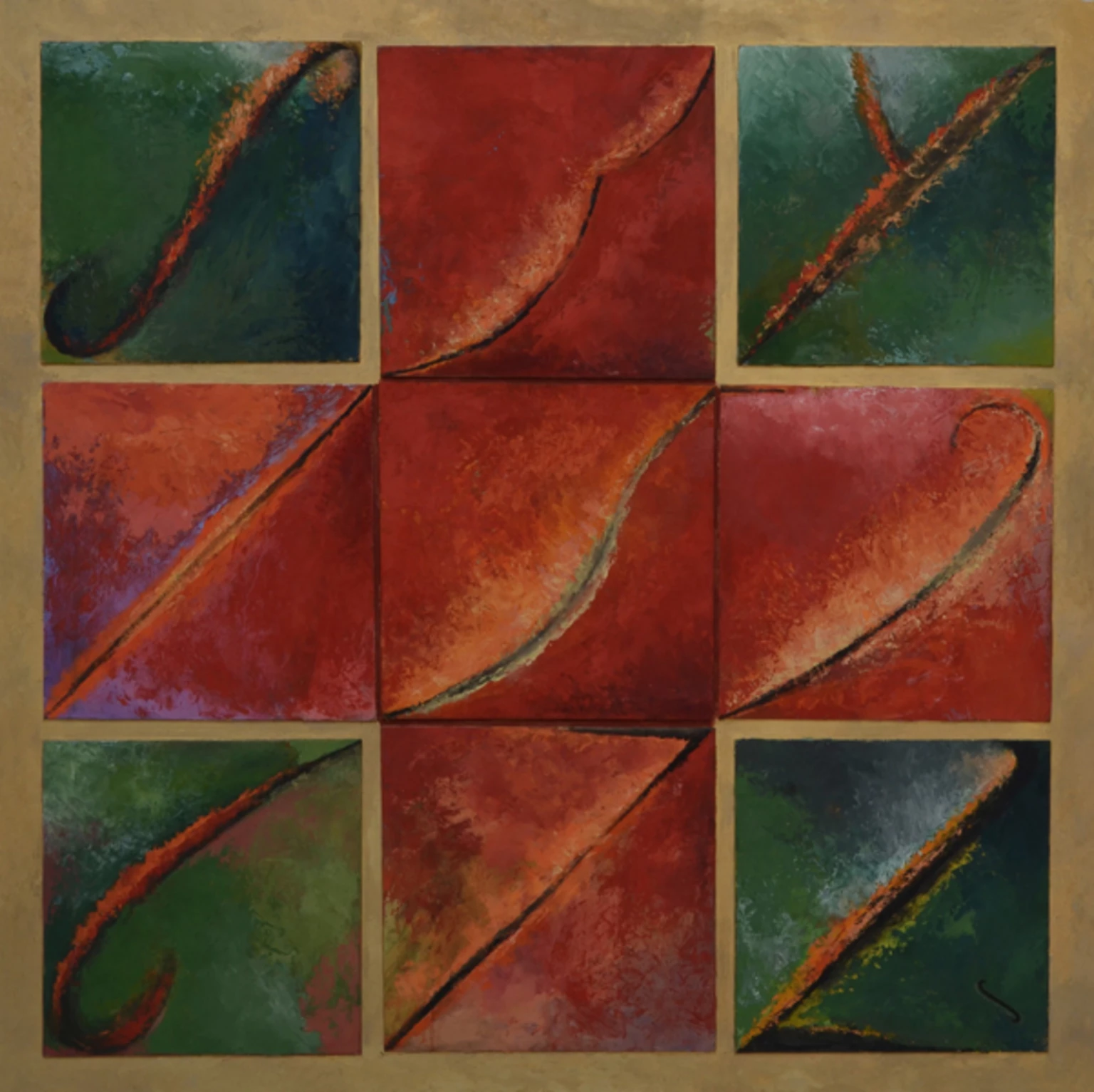 Prayer, 1995 - egg tempera, wallboard, 95 x 95 cm