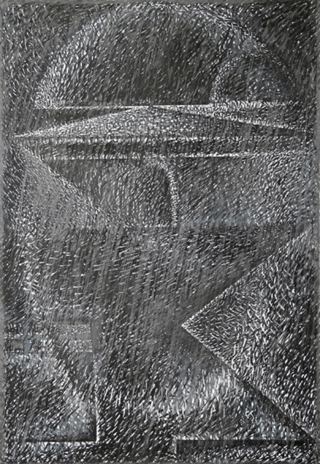 Est, 1982 - papír, vegyes technika, 46 x 32 cm