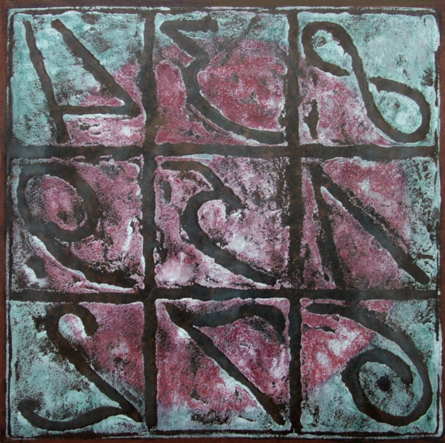 Bűvös számok, 1983 - papír, monotípia, 33 x 33 cm