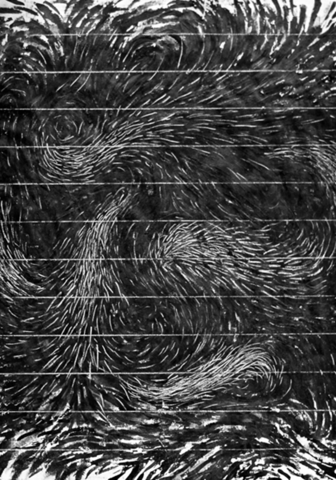 Örvény, 1985 - papír, vegyes technika, 58 x 40 cm