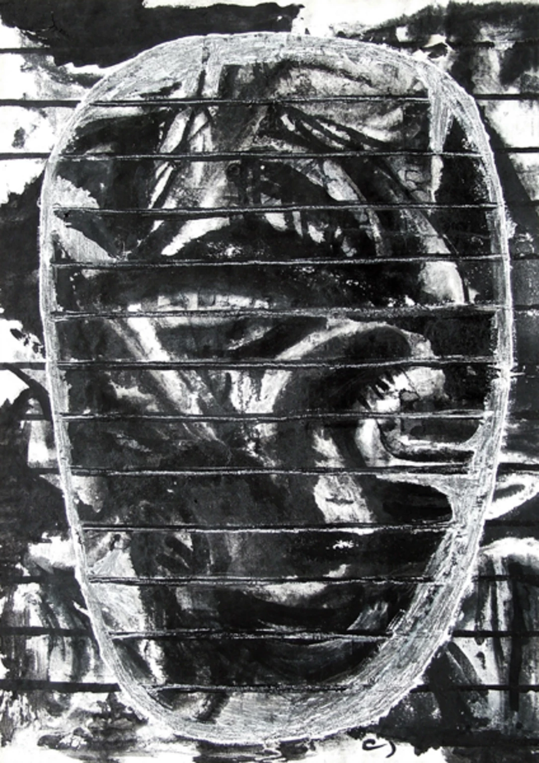 Fej, 1985 - papír, tus, 42 x 60,5 cm