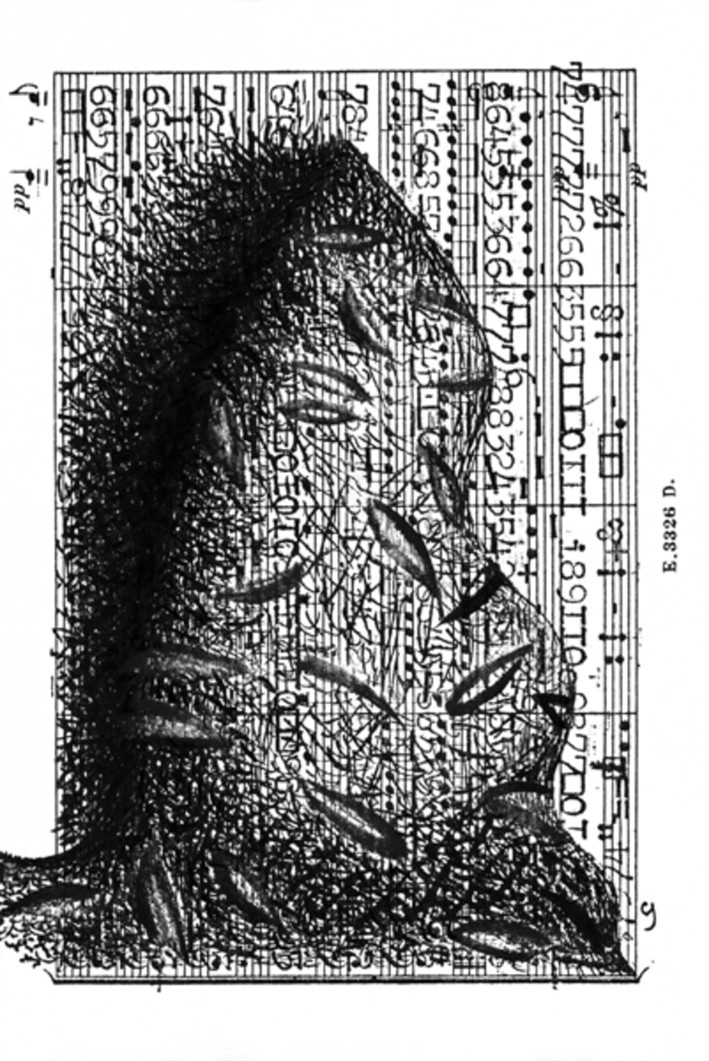 Peaks II., 1987 - paper, clack ink, 18 x 12 cm