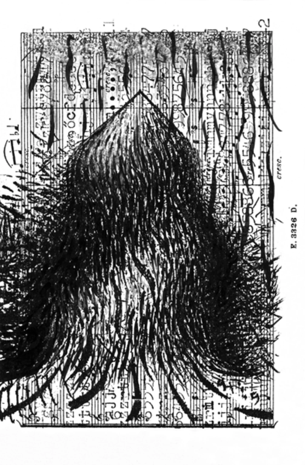 Peaks V., 1987 - paper, clack ink, 18 x 12 cm