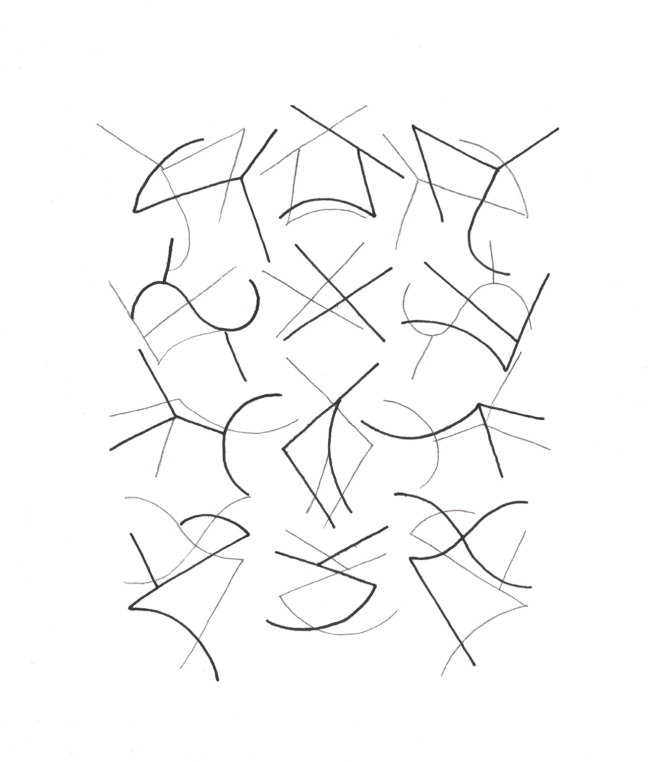 Vers, 1985 - ceruza, tus, papír