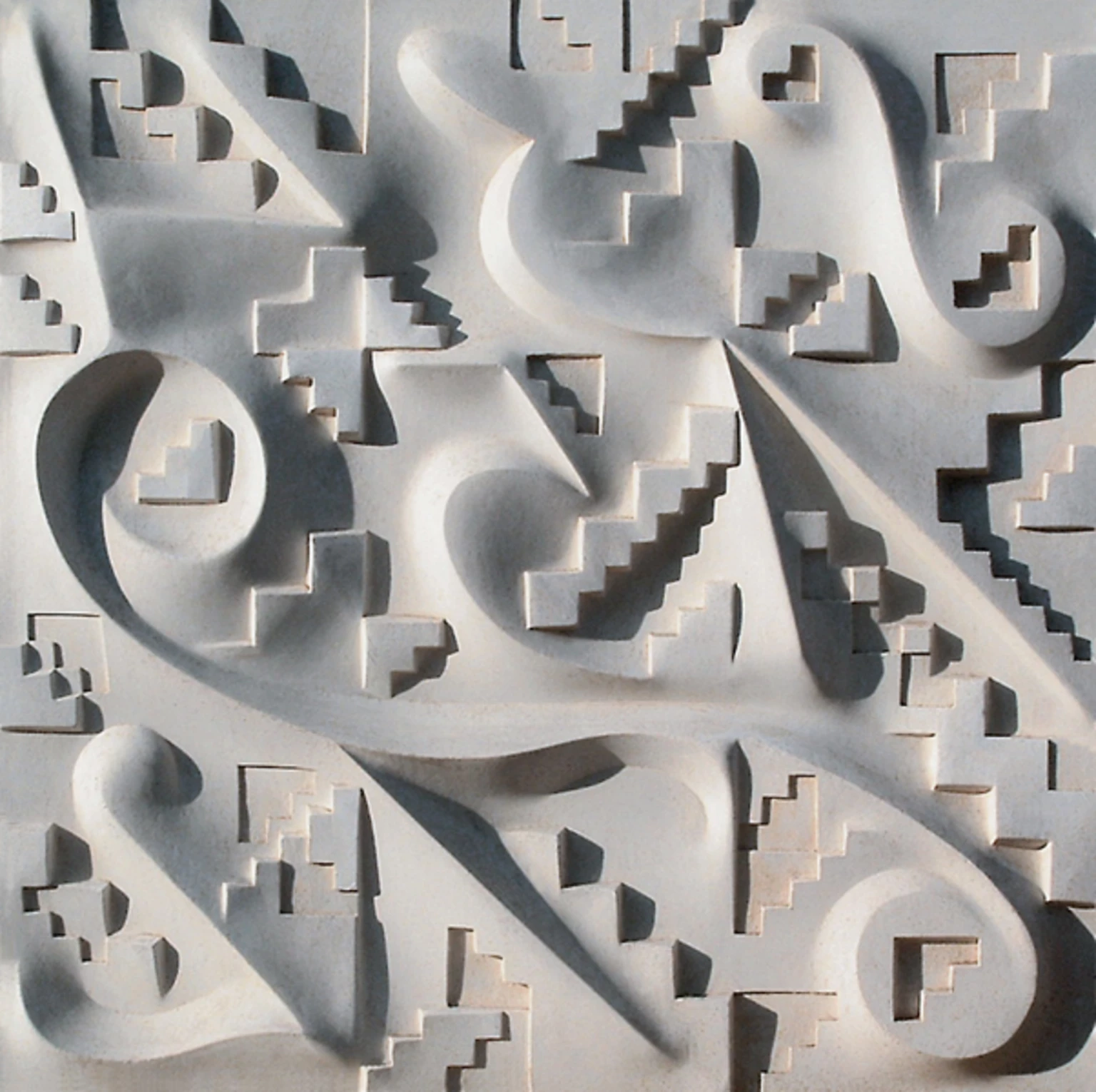 Lépésről lépésre, 1998 - beton, 100 x 100 cm