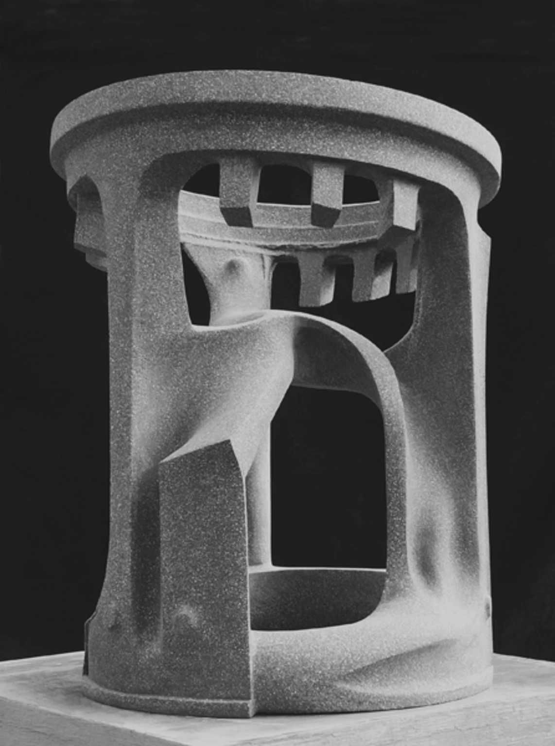 Párbeszéd Ré-vel, 2008 - beton, 70 x 56 x 56 cm