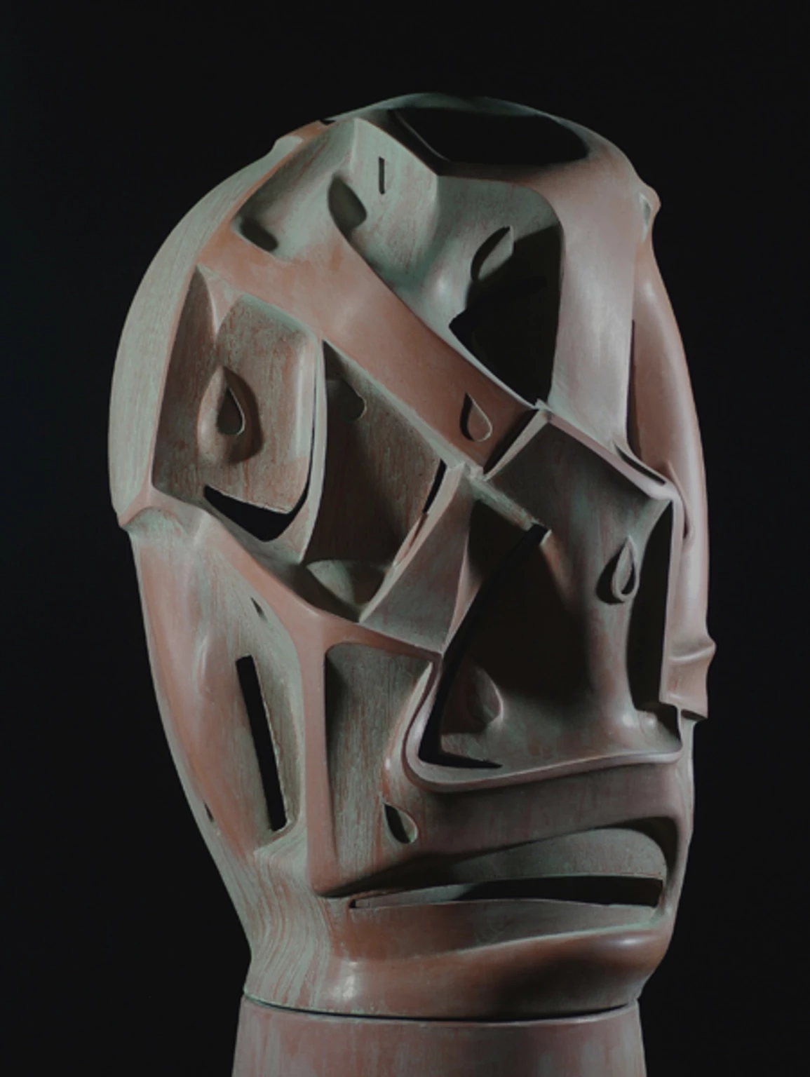 Könnyező pár, 2007 - anyagában színezett és festett beton, 161 cm