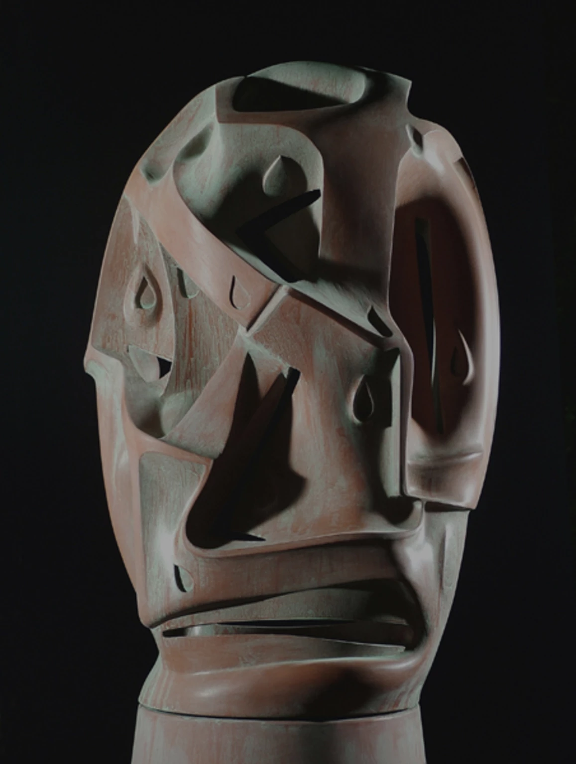 Könnyező pár, 2007 - anyagában színezett és festett beton, 161 cm