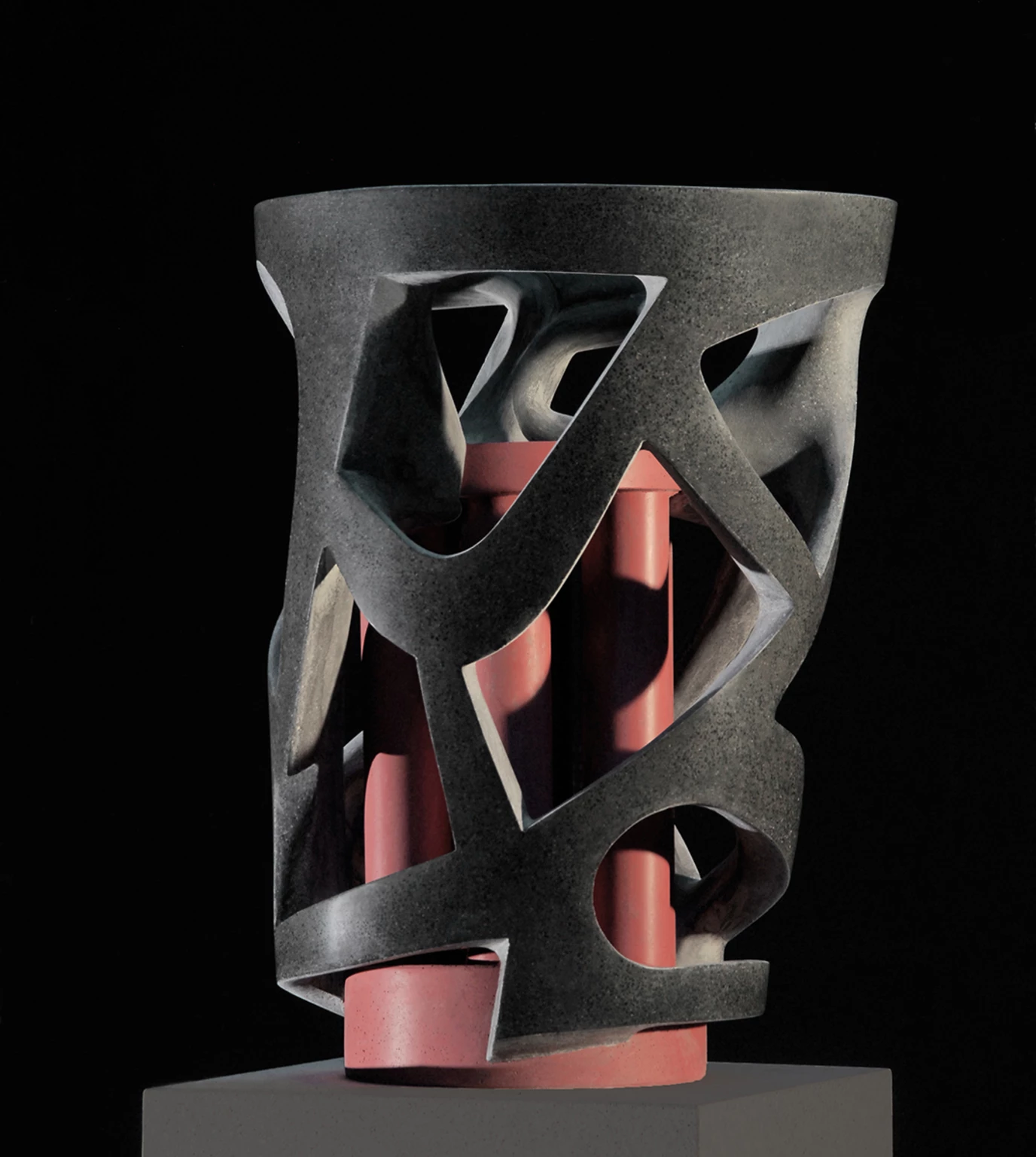 Vegetable Pendant II., 2009 - colored concrete, 57 cm