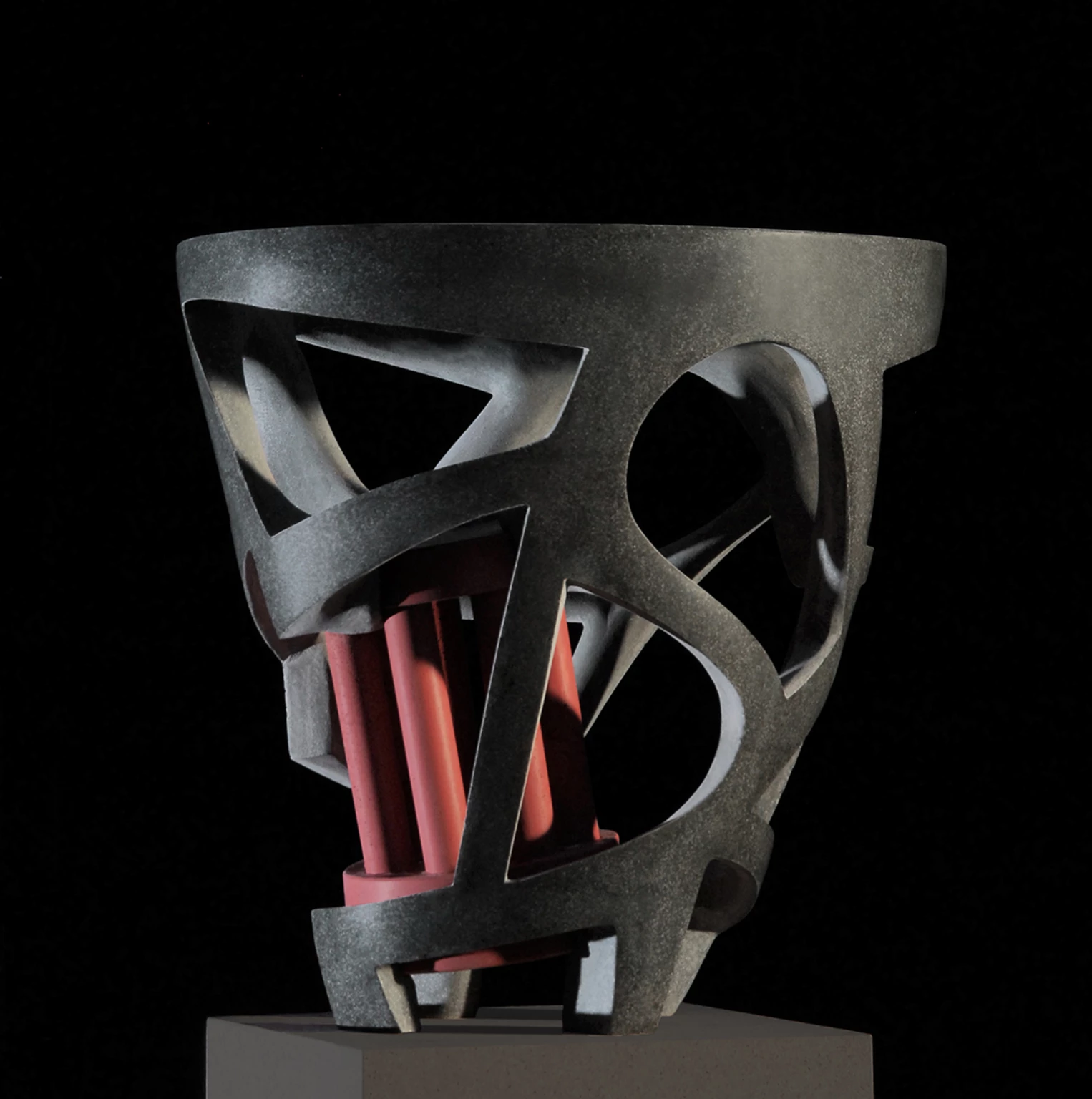 Vegetable Pendant III., 2009 - colored concrete, 57 cm