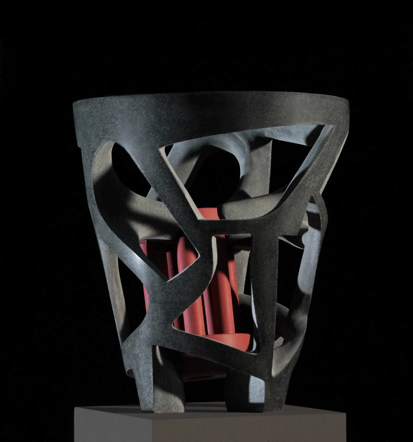 Vegetable Pendant III., 2009 - colored concrete, 57 cm