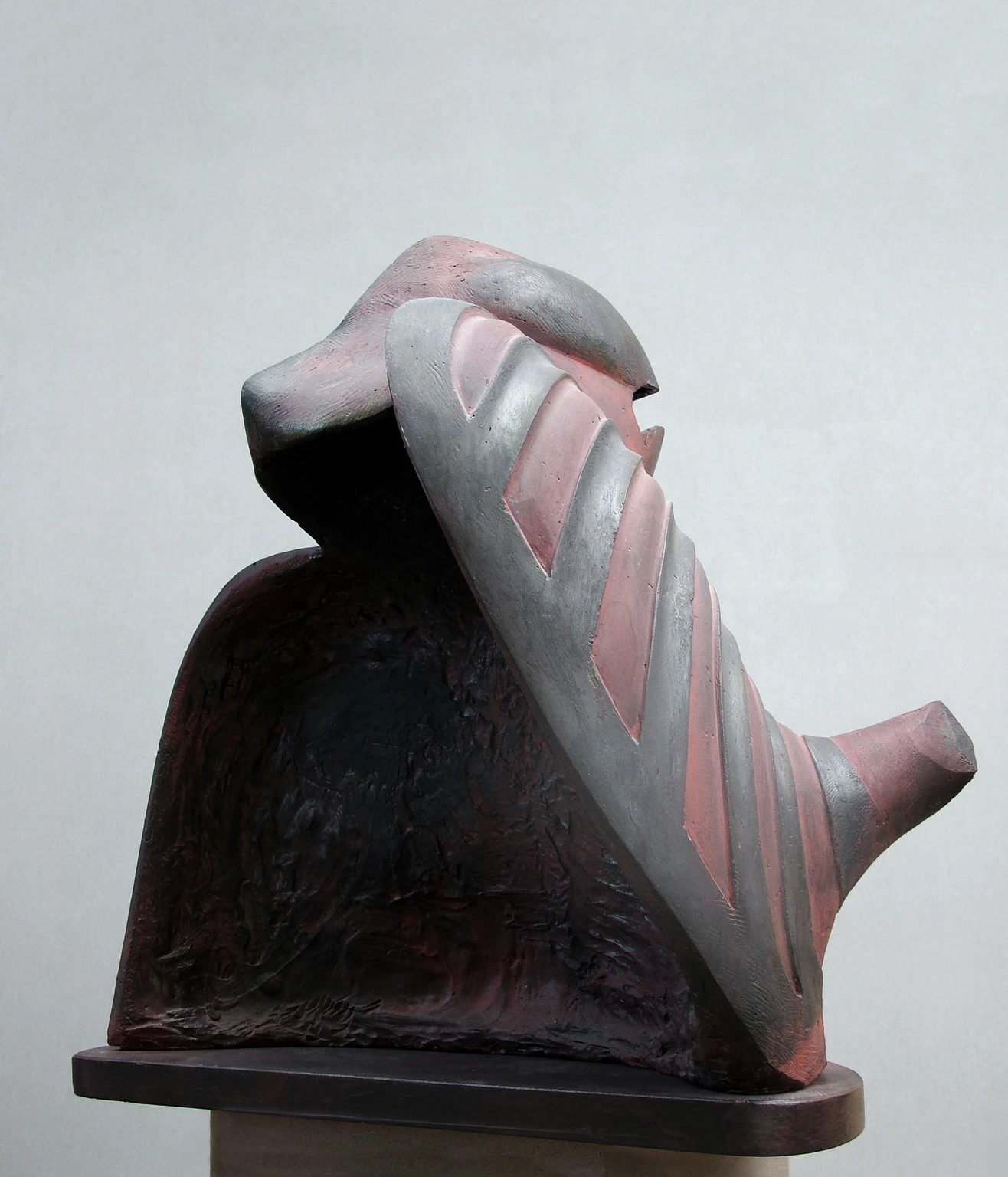 Harcos (nagy) I., 1988 - patinázott gipsz, 71 x 68 x 56 cm