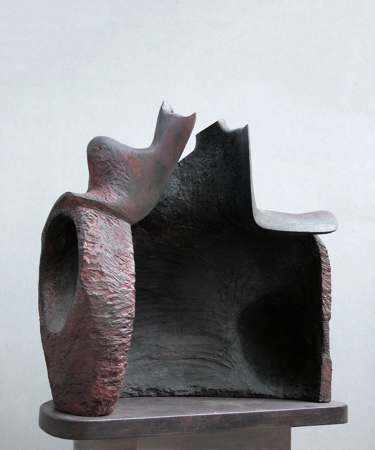 Harcos (nagy) II., 1988 - patinázott gipsz, 65 x 67 x 45 cm