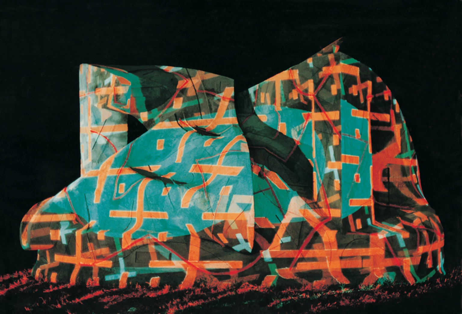 Architektonikus forma (nagy), 1990 - kísérleti megvilágításban