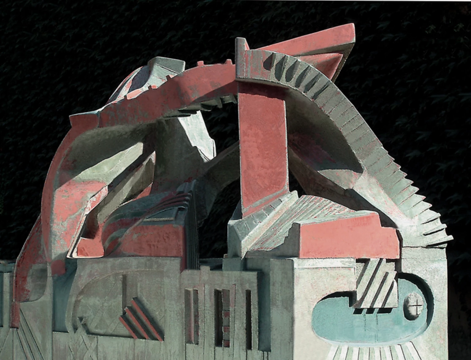 New Architectonic, 2002 - colored and painted concrete, 92 x 140 x 50 cm