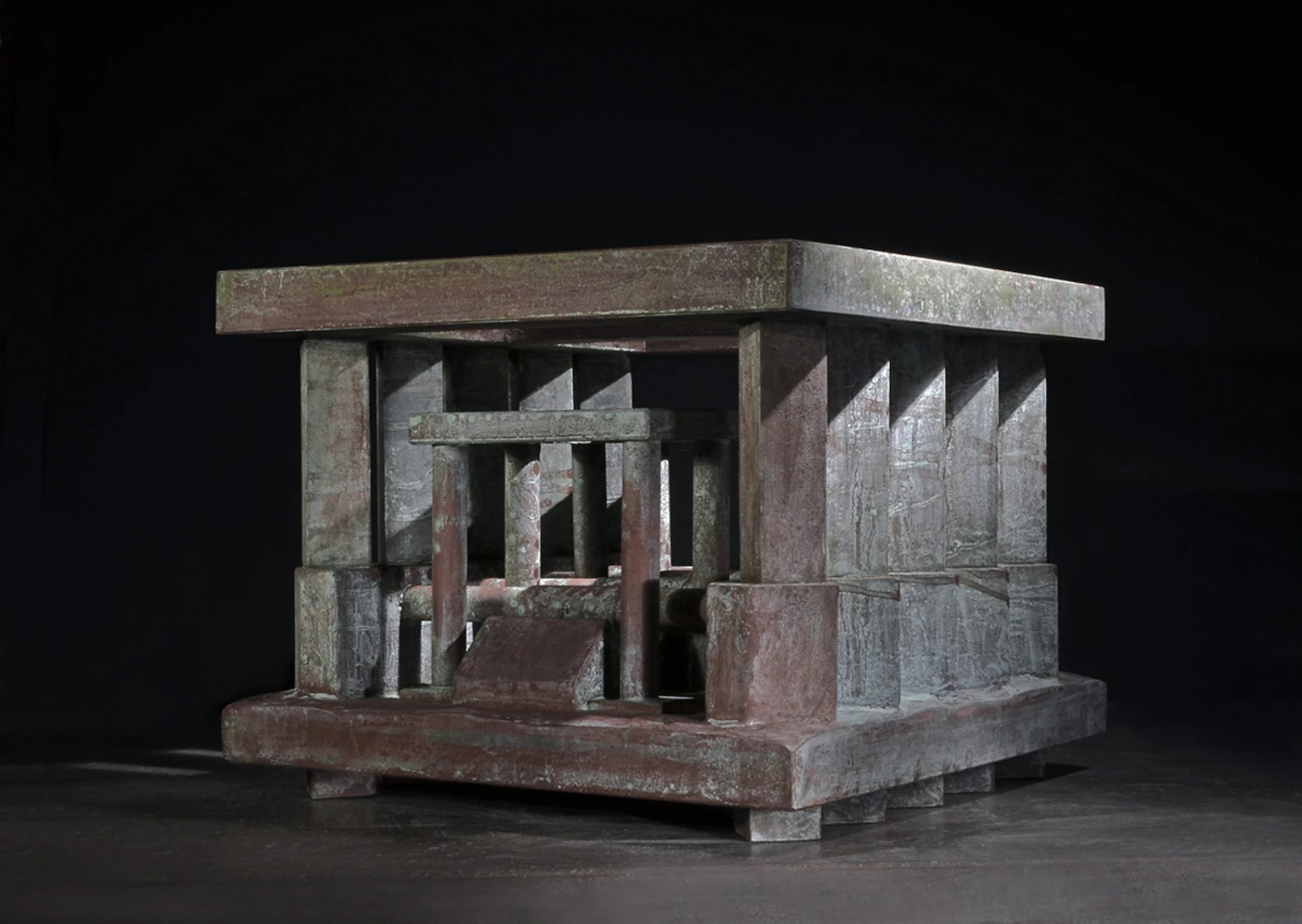 Hall, 2006 - colored and painted concrete, 33 x 42 x 42 cm