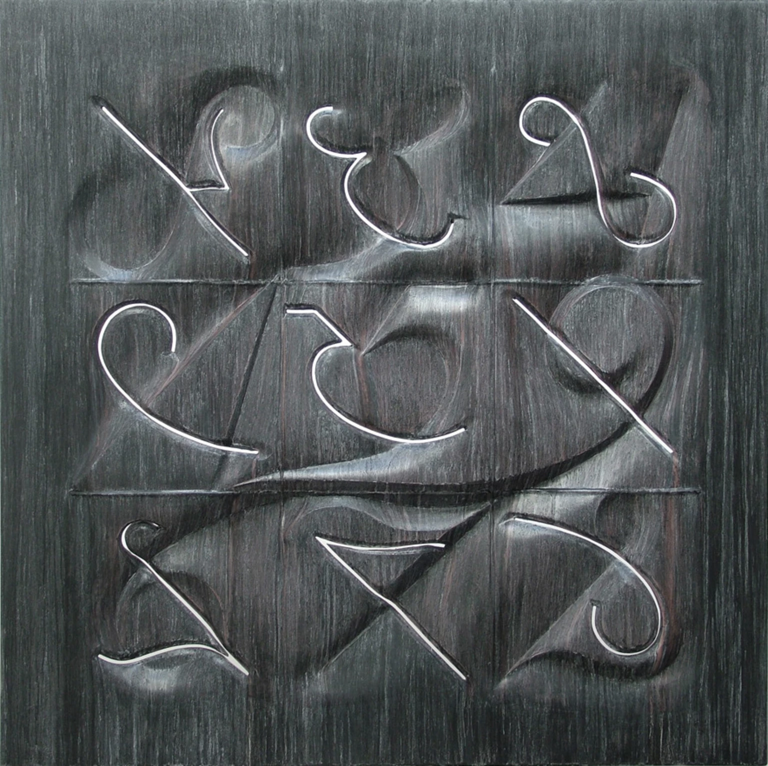 A másik oldal, 2013 - relief, vegyes technika, 120 x 120 cm