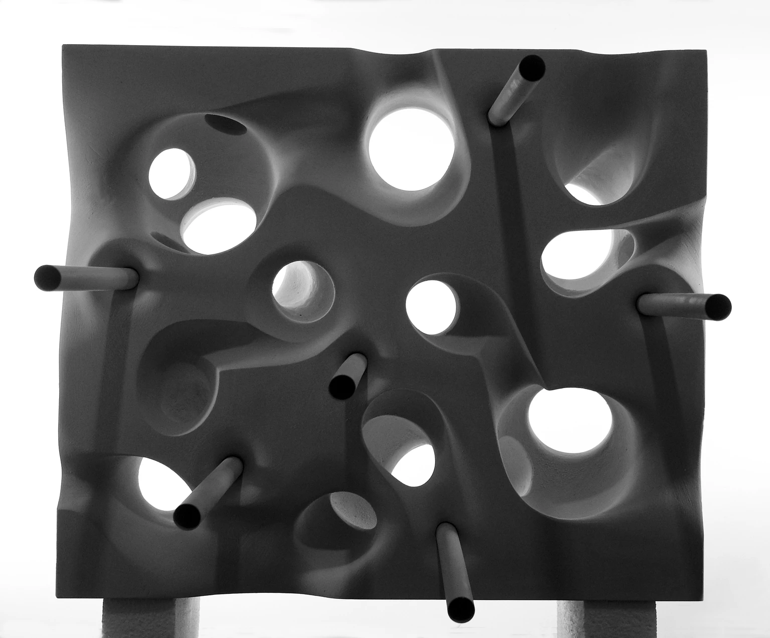 Födémterv a Magyar Zene Házához, 2014 - gipsz, 44,5 x 52 x 12,5 cm