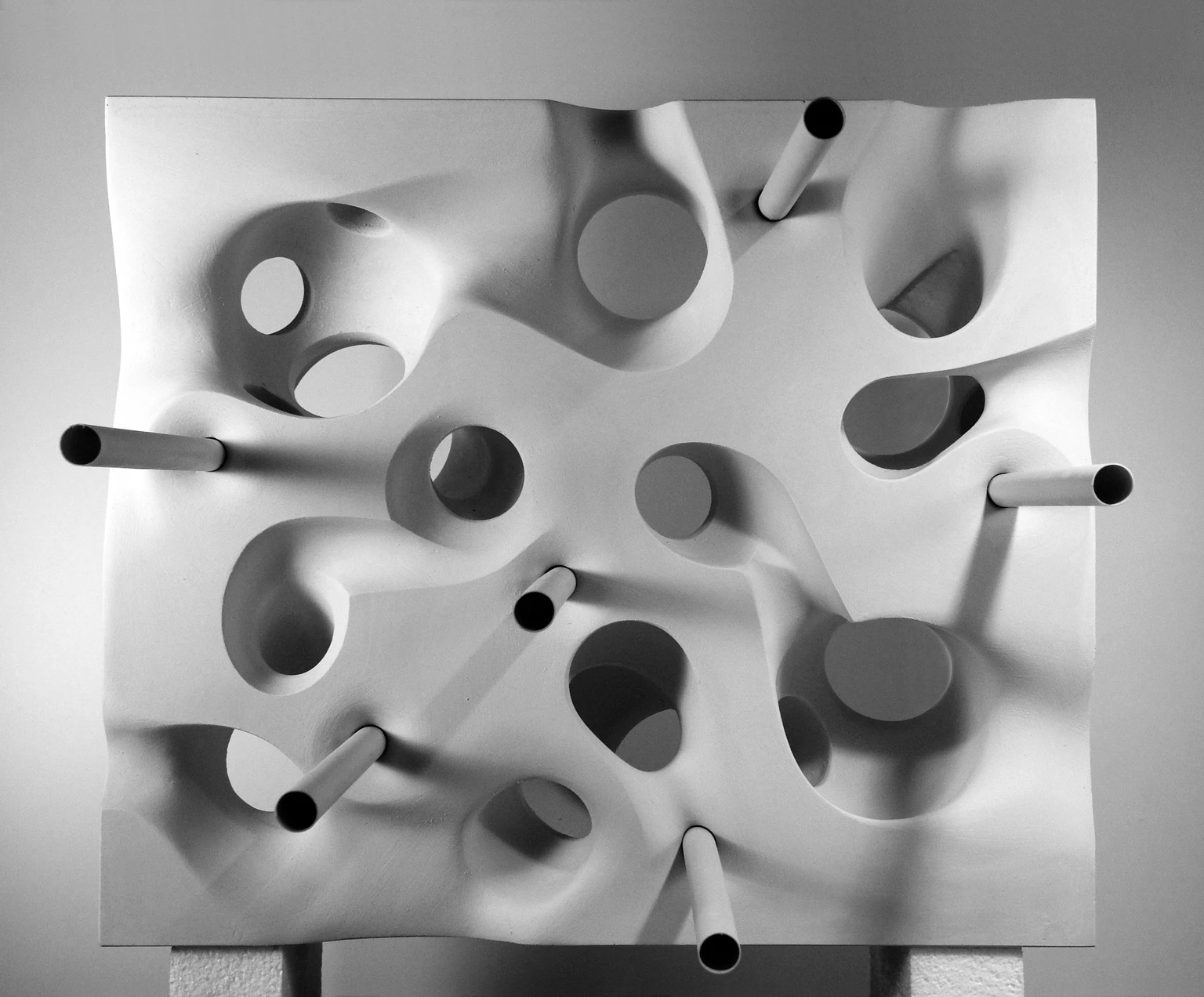 Födémterv a Magyar Zene Házához, 2014 - gipsz, 44,5 x 52 x 12,5 cm