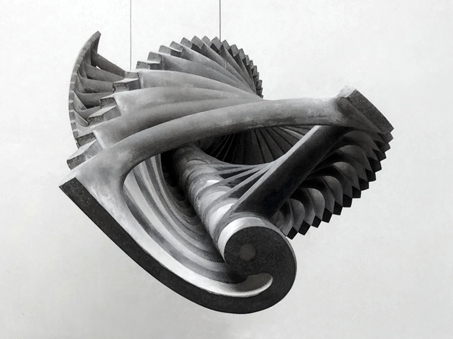 Spirál, 2016 - beton, 200 x 30 x 30 cm