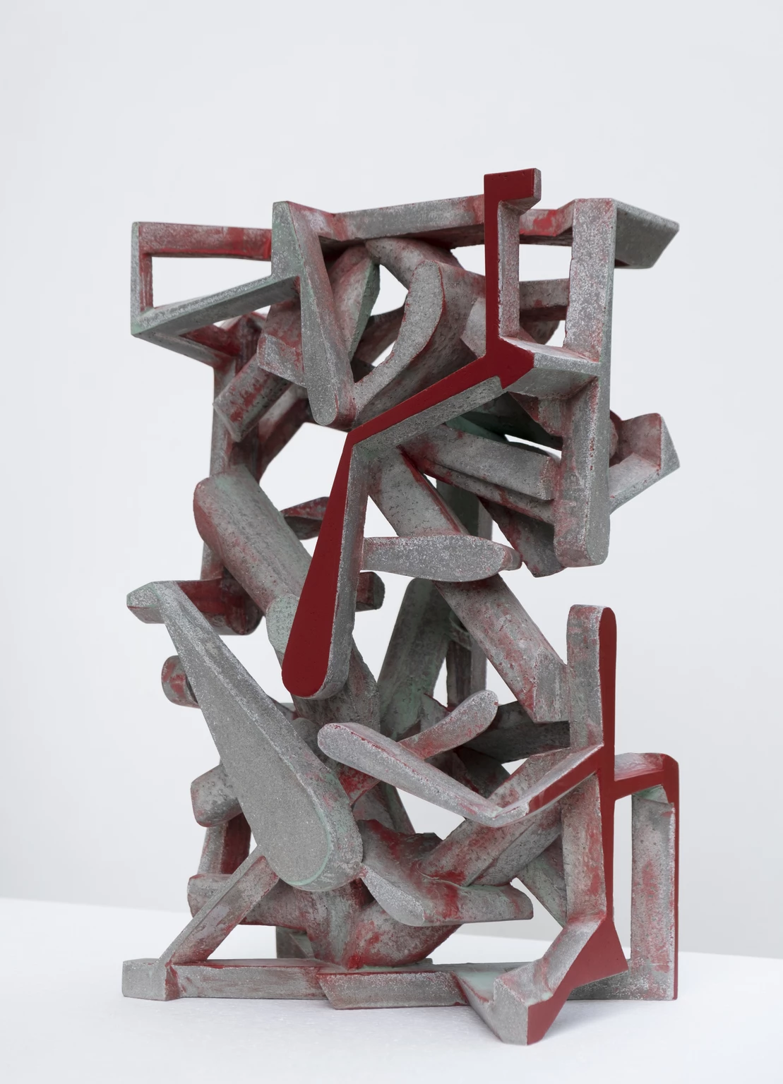 Rot, 2023 - painted concrete, 44 x 26,5 x 22 cm