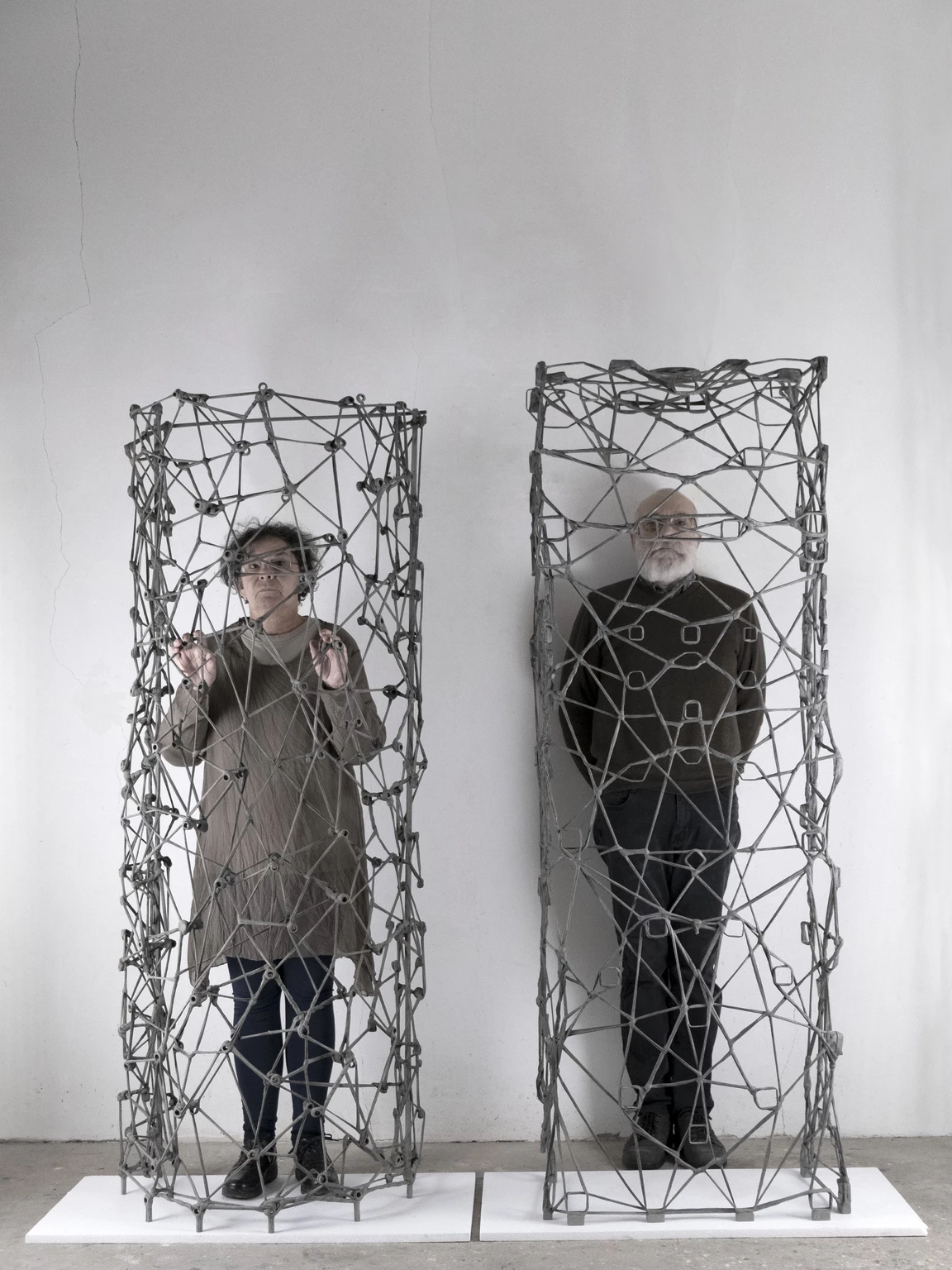 The Carbon Age (2023-2024) 4., 2023 - CFCM composite, 193 x 74 x 50 cm, 197 x 71 x 42 cm