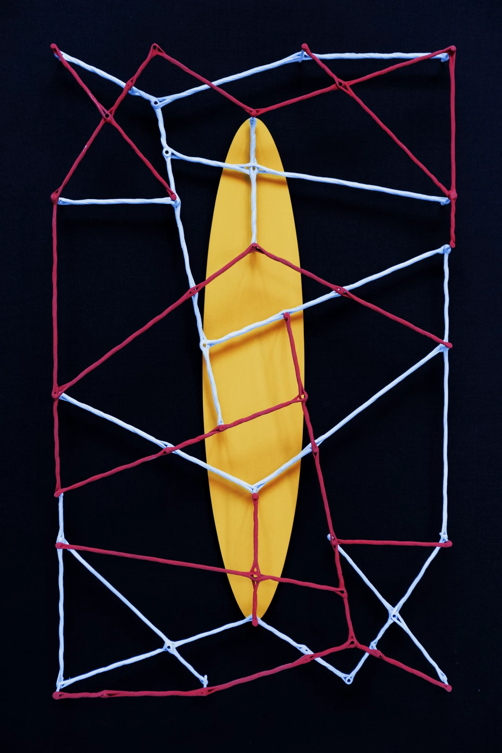 Fény, háló, idő, CFCM kompozit - 181 x 81 x 14 cm