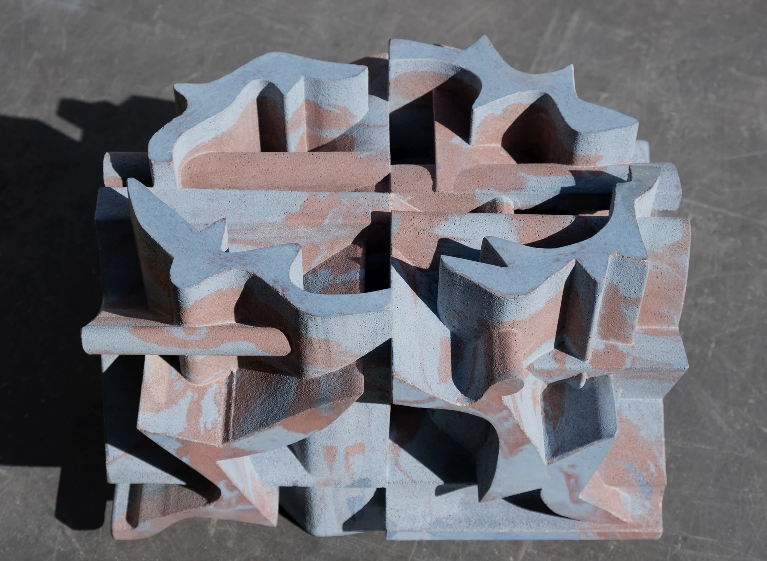 Space of Fragments 4., 2026 - colored concrete, 24,5 x 36 x 28 cm