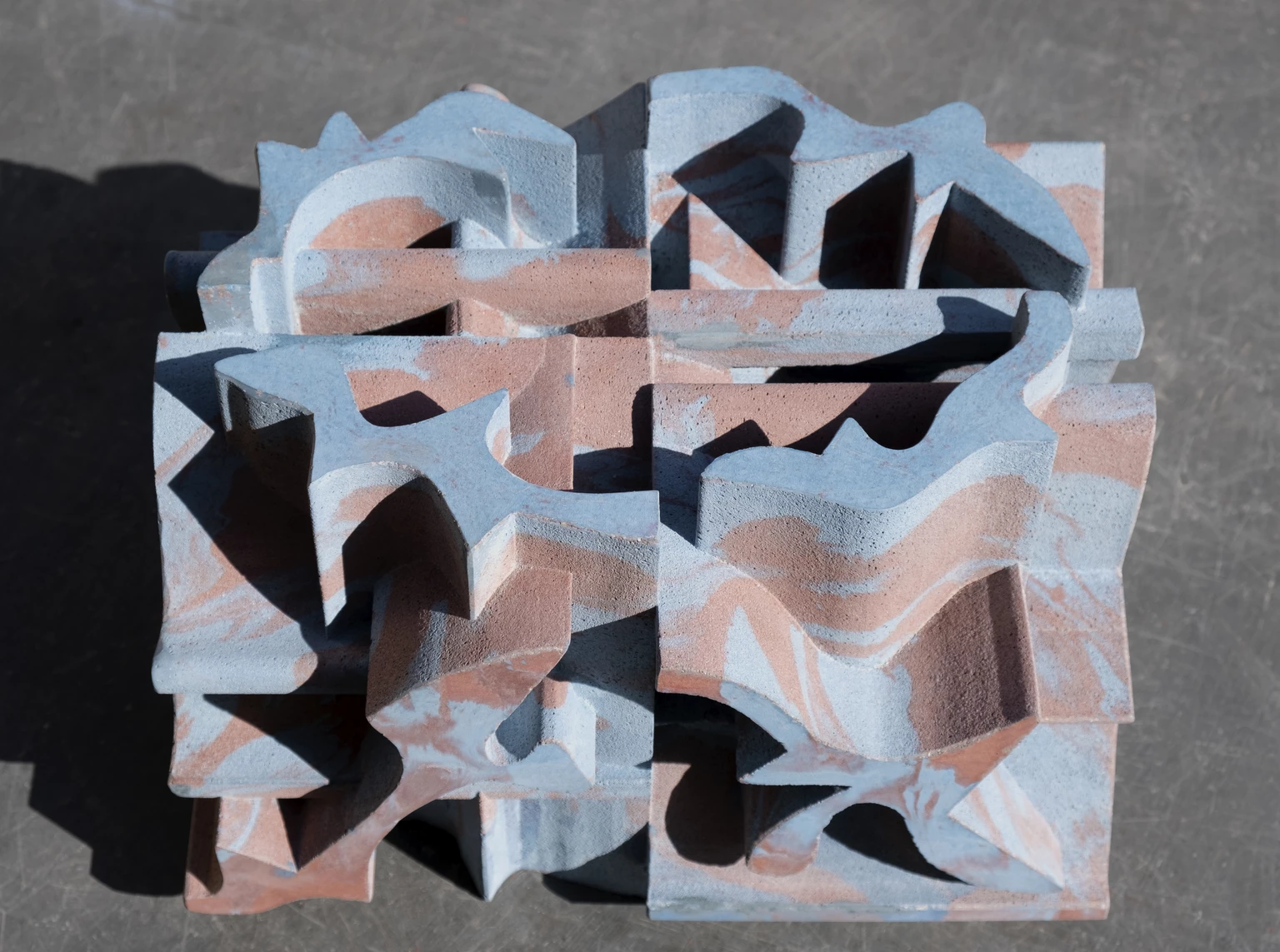 Space of Fragments 4., 2026 - colored concrete, 24,5 x 36 x 28 cm